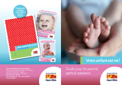 Guide pour les parents apr&egrave;s la naissance - Solidarit&eacute;