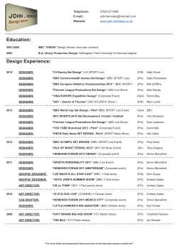 Download CV - John Hemsley