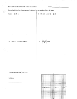 HW 12 abs value and Polar Review worksheet key