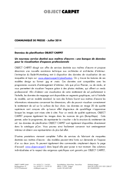 OBJECT CARPET - service et planification_FR_20140716