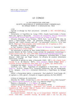 Documentation africaine 1963-Congo