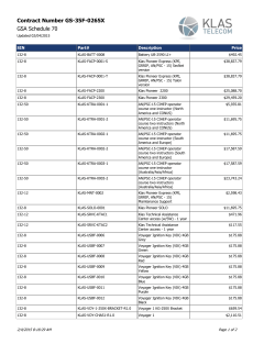 KLAS LTD Pricelist for GS-35F-0265X (PDF)