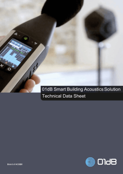 Technical Data Sheet 01dB Smart Building AcousticsSolution
