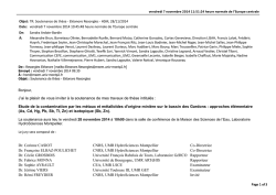 Etude de la contamination par les métaux et