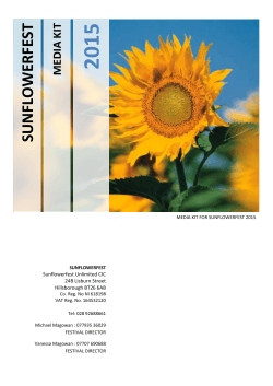 Click here to download Sunflowerfest 2015 Media Kit