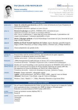 Curriculum Vitae en français - Pol Grasland