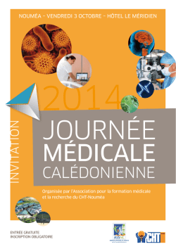 Journ&eacute;e M&eacute;dicale Cal&eacute;donienne 2014