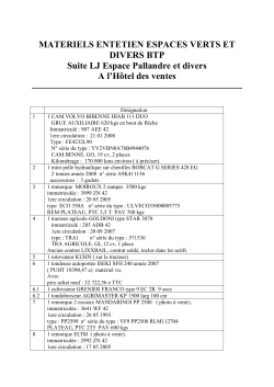 1 - ESPACE PALLANDRE liste interencheres