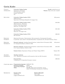 Curriculum Vitae (pdf) - University College London