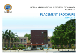 placement brochure - Motilal Nehru National Institute of Technology