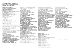 REPERTOIRE ORCHESTRE variété format A5 2014-2