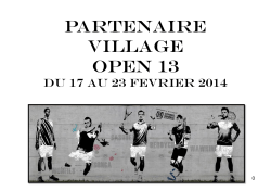 dossier partenaires village open 13 - 2011