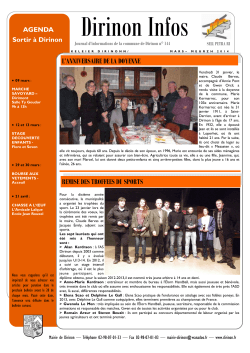 Bulletin Dirinon infos mars 2014