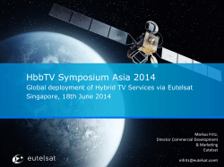 Eutelsat - HbbtV Symposium ASIA