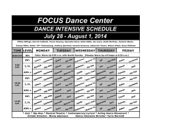 Schedules - Focus Dance Center