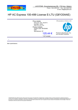 HP AC Express 100-499 License E-LTU (G8Y20AAE)
