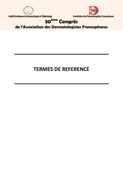Télécharger le document 2 - Société Française de Dermatologie