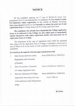 I{OTICE - Government Law College