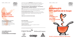 Invitation &agrave; la 11&egrave;me Journ&eacute;e de la Soupe