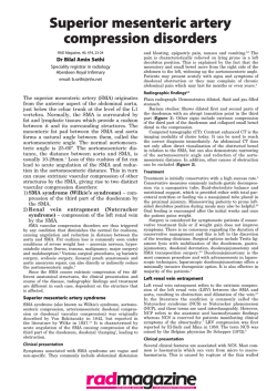 Superior mesenteric artery compression disorders