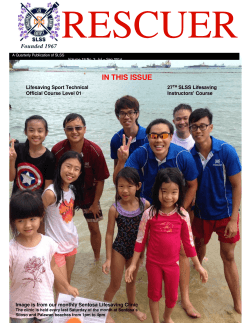 RESCUER Jul-Sep 2014 - Singapore Life Saving Society