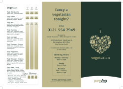 Food Menu - Pure Vegi