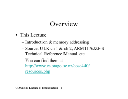 COSC440 Lecture 1: Introduction