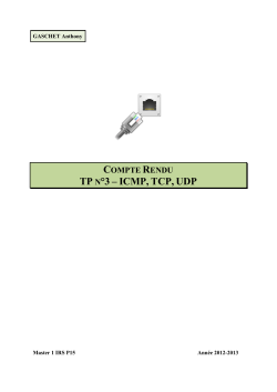 Compte Rendu - TP3 - ICMP, TCP, UDP