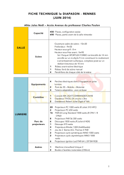 FICHE TECHNIQUE le DIAPASON