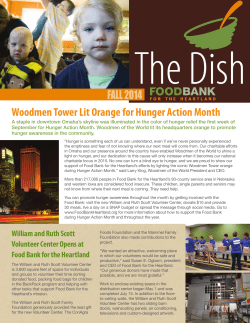 Woodmen Tower Lit Orange for Hunger Action Month