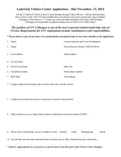 Lodewick Visitors Center Application