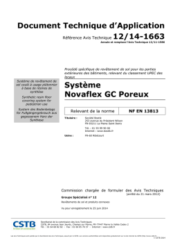 Syst&egrave;me Novaflex GC Poreux