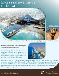 Luxe et effervescence de Dubaï - Agence de voyage Louise Drouin