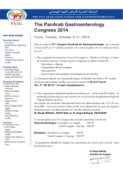 The PanArab Gastroenterology Congress 2014
