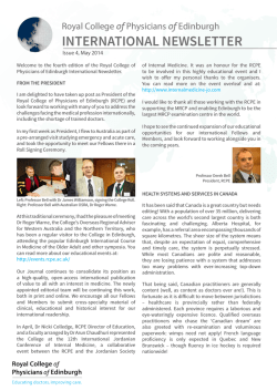 INTERNATIONAL NEWSLETTER
