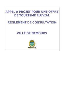 réglement de consultation AAP tourisme fluvial