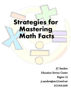 Strategies for Mastering Math Facts