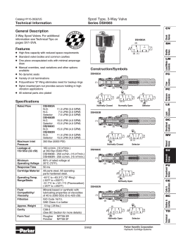 Spool Type, 3-Way Valve Series DSH083 Technical Information