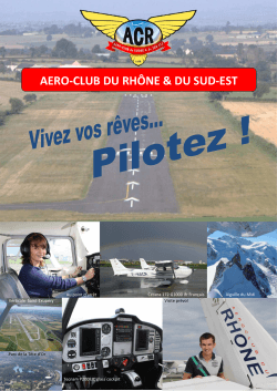 Plaquette du club - Aeroclub du rhone Lyon bron ecole de pilotage