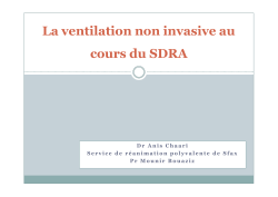 La ventilation non invasive au cours du SDRA