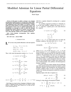 6. Modified Adomian for linear partial differential equations