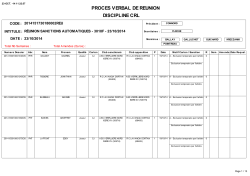 discipline crl proces verbal de reunion