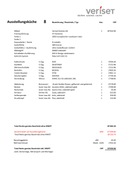 Informationen - Veriset K&uuml;chen AG