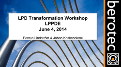 LPD Transformation Workshop LPPDE June 4, 2014