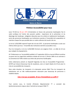 Pétition Accessibilité pour tous - Délégation APF de Seine-et
