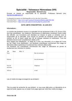 candidature 2014-15 - Faculté de médecine Paris Descartes