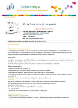 36 - IA Projet Je lis, je comprends