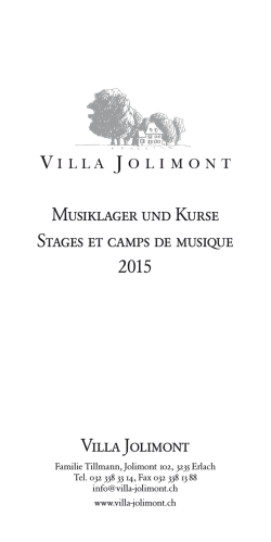 Jahresprogramm 2015