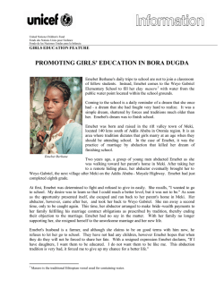 Promoting girls education in Bora Dugda