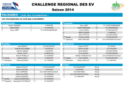 challenge ev 2014 - Comité Régional Cyclisme Poitou